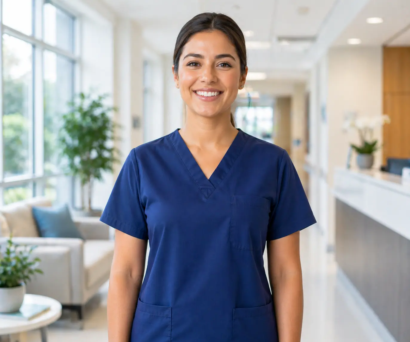 Compassionate personal support worker with patient